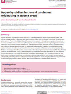 Hyperthyroidism in thyroid carcinoma originating in struma ovarii