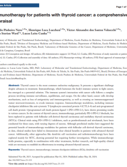 Immunotherapy for patients with thyroid cancer: a comprehensive appraisal