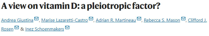 A view on vitamin D: a pleiotropic factor?
